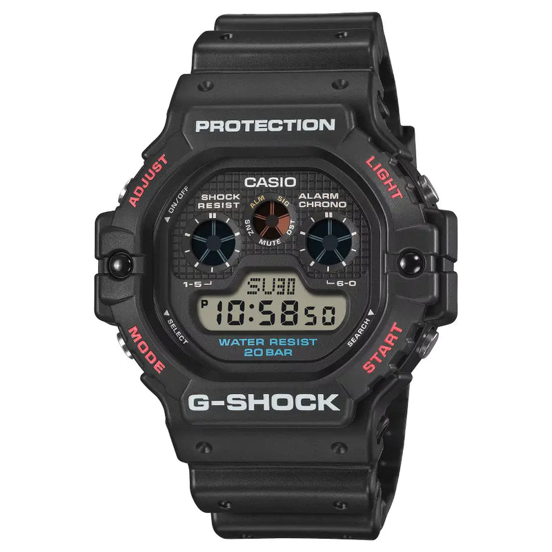 Casio G-Shock Tri-Graph Digital DW-5900U-1D Black Digital Dial 47mm Resin Strap Men's Watch