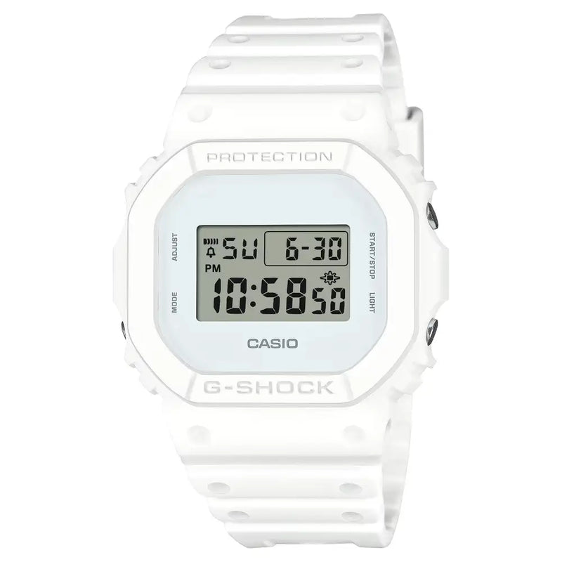 Casio G Shock DW-5600WW-7E Digital White Dial Resin Strap Men's Watch