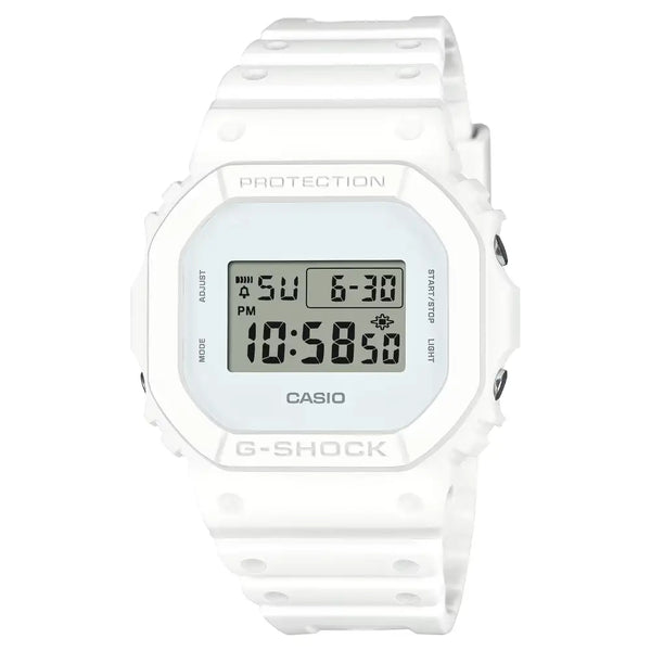 Casio G Shock DW-5600WW-7E Digital White Dial Resin Strap Men's Watch
