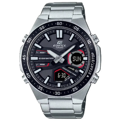 Casio Edifice EFV-C110D-1A4 Chronograph Black Analog-Digital 46.9mm Stainless Steel Men's Watch
