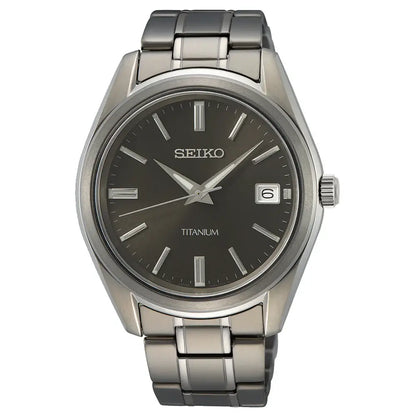Seiko Essentials Titanium SUR375P1 Black Sunray Dial 40.2mm Titanium Men's Watch