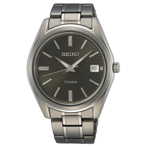 Seiko Essentials Titanium SUR375P1 Black Sunray Dial 40.2mm Titanium Men's Watch