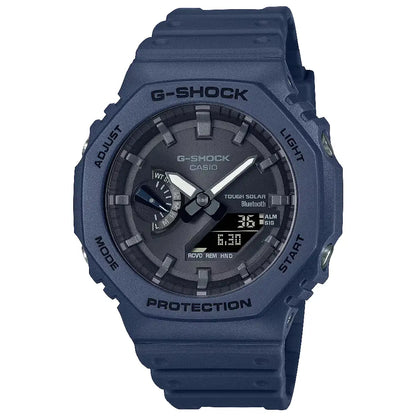 Casio G-Shock CasiOak Tough Solar Bluetooth GA-B2100-2A Analog Digital Navy Blue Dial 45mm Resin Strap Men's Watch