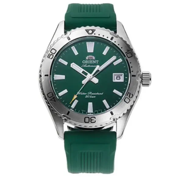 Orient Sports Automatic RA-AC0Q11E30B Mako 40 Green Dial 40mm Silicone Men's Watch
