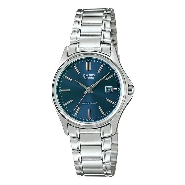 Casio Enticer Ladies Analog LTP-1183A-2ADF Blue Dial Stainless Steel Women's Watch