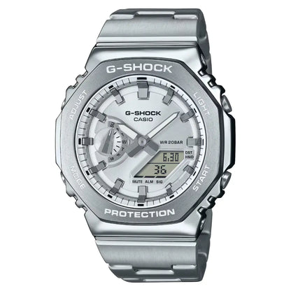 Casio G-Shock GM-2110D-7ADR Silver Dial Stainless Steel Men's Watch