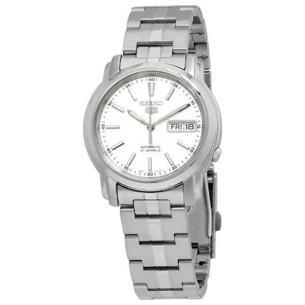 Seiko 5 Automatic SNKL75K1 White Dial 38mm Stainless Steel Men's Watch