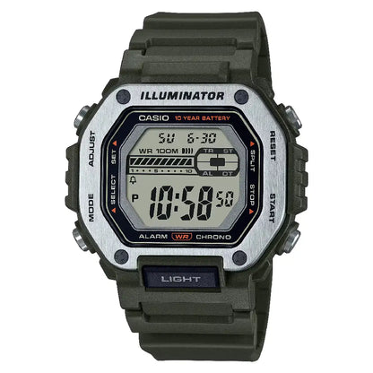 Casio Youth Digital MWD-110H-3AVDF Grey Digital Dial 47.2mm Resin Strap Men's Watch