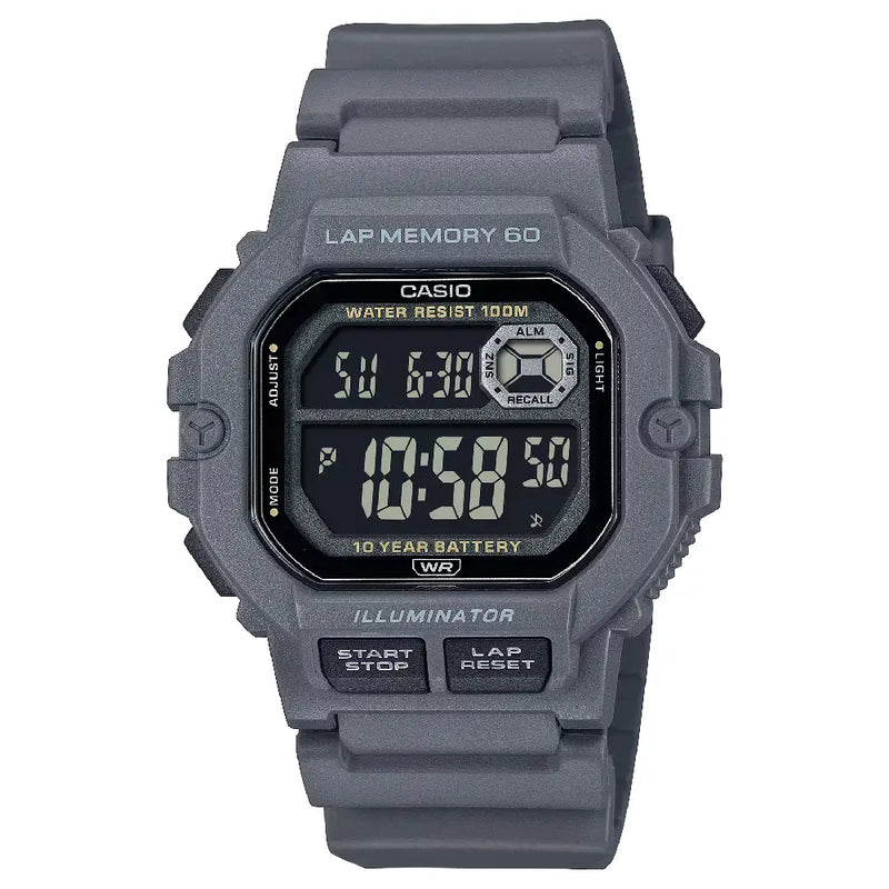 Casio Sports Digital WS-1400H-8BVDF Grey Display Dial Resin Strap Men's Watch