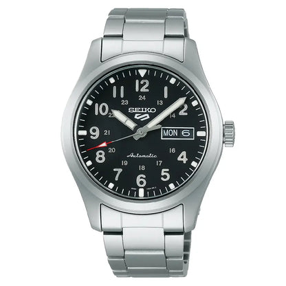 Seiko 5 Sports SRPG27K1 Automatic Field Watch Black Dial 39.4mm Stainless Steel Men's Watch