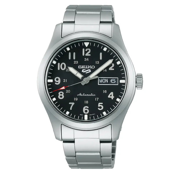 Seiko 5 Sports SRPG27K1 Automatic Field Watch Black Dial 39.4mm Stainless Steel Men's Watch