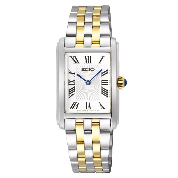Seiko Essentials SWR087P1 (Seiko Tank) Two-Tone Women's Watch