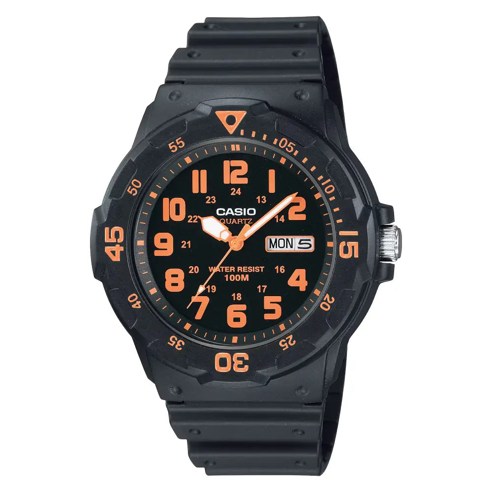 Casio Standard Analog Diver-Style MRW-200H-4BVDF Black Dial Resin Strap Men's Watch