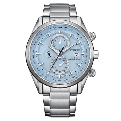Citizen Eco-Drive AT8260-85M Atomic Chronograph Blue Dial 44mm Stainless Steel Men's Watch