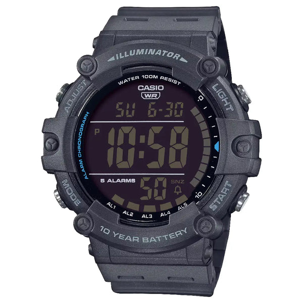 Casio Digital Wide Face AE-1500WH-8BVDF Grey Dial Resin Strap Men's Watch