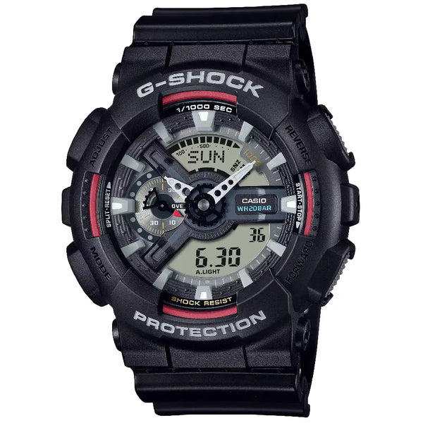 Casio G-Shock X-Large Combi Analog Digital GA-110RL-1A Black Dial 51.2mm Resin Strap Men's Watch