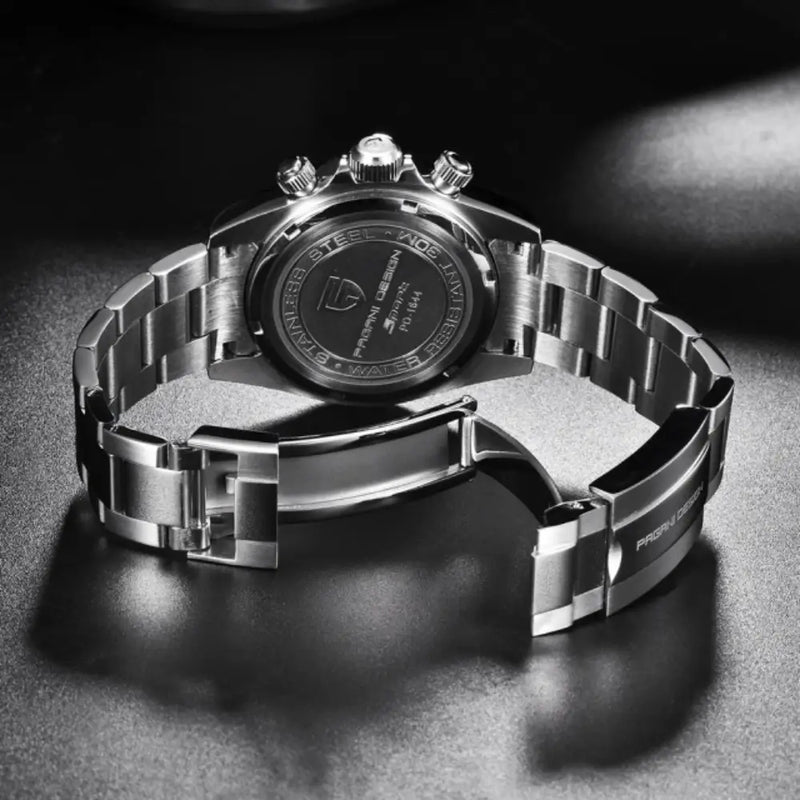 Pagani Design PD1644 - White Dial Chronograph Quartz Stainless Steel Men's Watch detail view