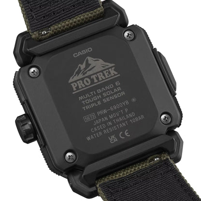 Casio Pro Trek Climber Line PRW-6900YB-3DR Black Dial Green CORDURA Strap Men's Watch