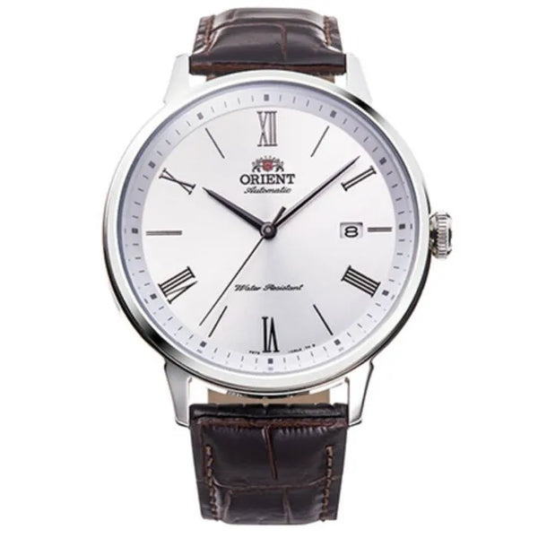 Orient RA-AC0J06S Automatic White Dial 42.4mm Leather Strap Men's Watch