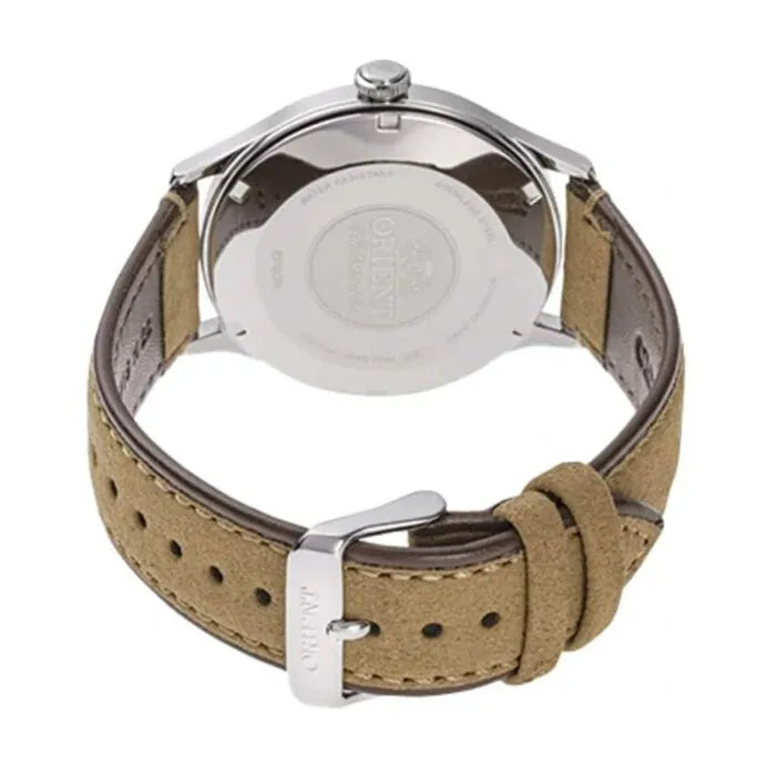 Orient RA-AC0P01E Bambino Automatic 42mm Leather Strap Men's Watch detail view