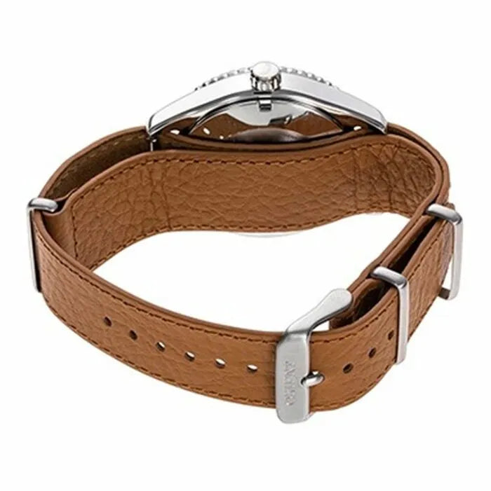 Orient RA-AC0Q05P Mako 40 Diver's Automatic Leather Strap Men's Watch detail view