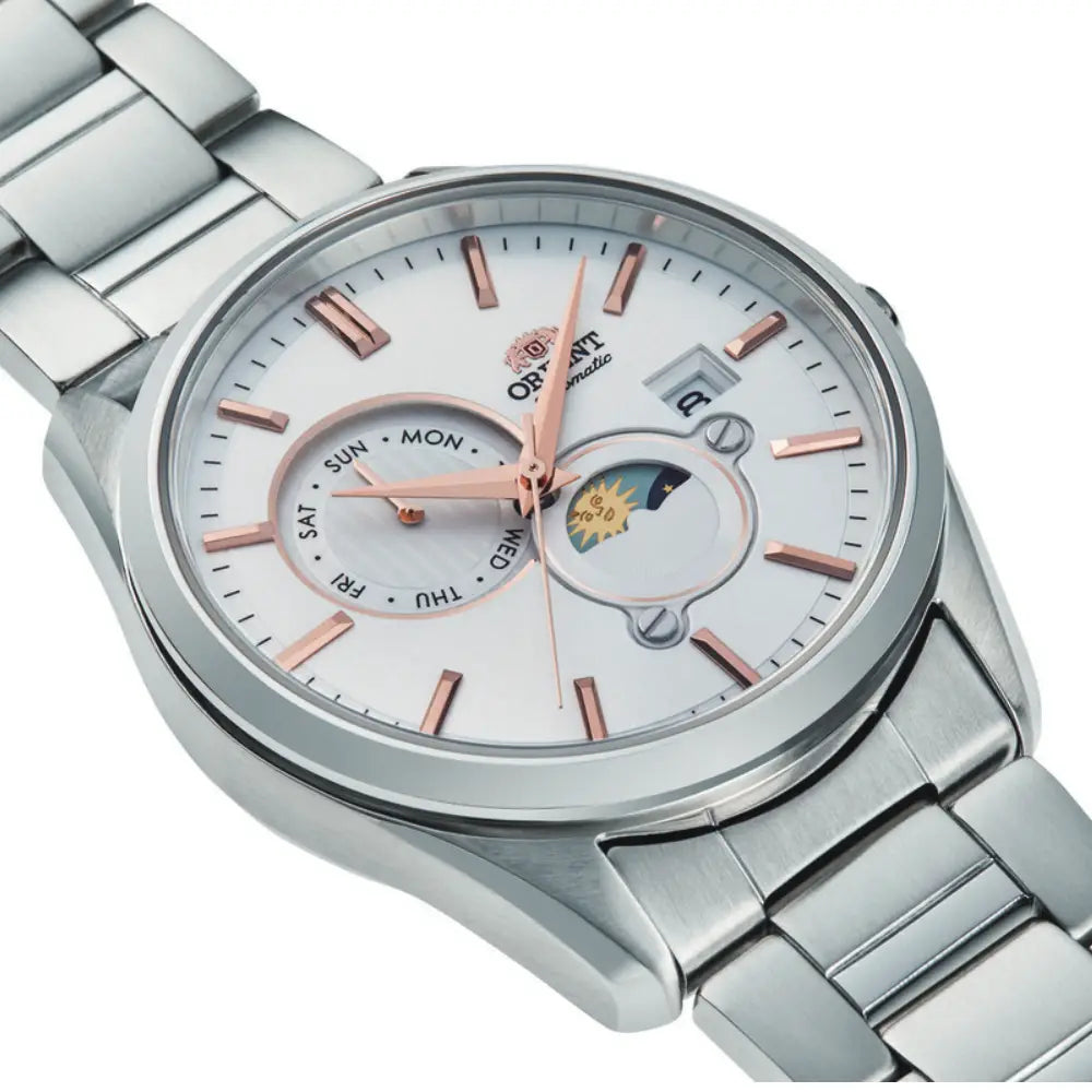 Orient RA-AK0306S Automatic Sun & Moon 42mm Stainless Steel Men's Watch