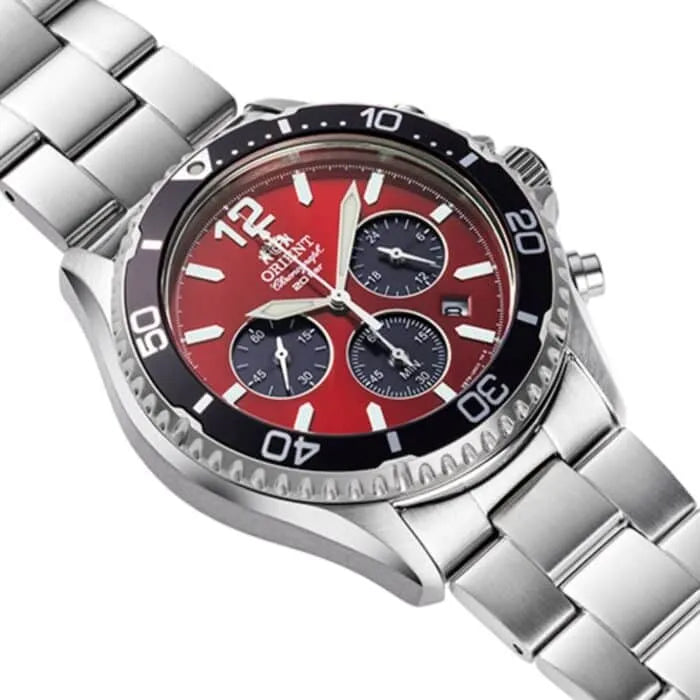 Orient RA-TX0207R Chronograph Solar 42.8mm Stainless Steel Men's Watch detail view