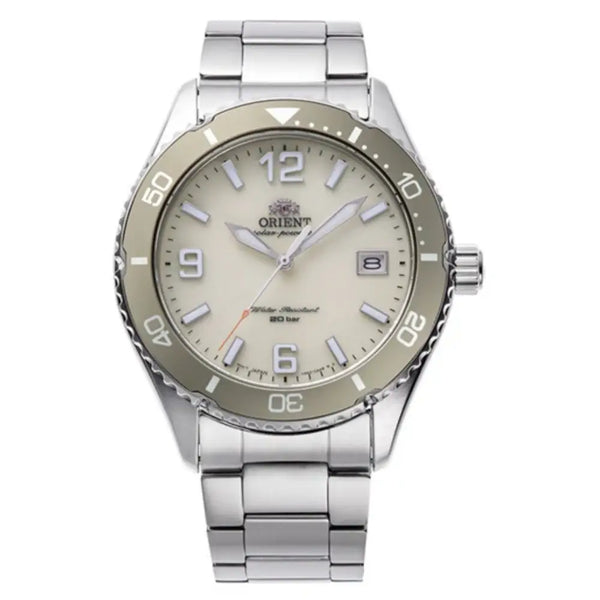Orient Sports Solar Quartz RA-WJ0003S10B Ivory Dial 39.9 mm Stainless Steel Bracelet Men's Watch