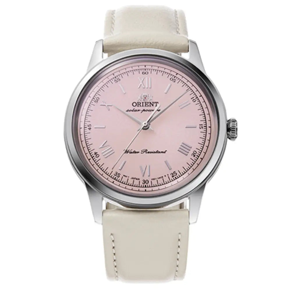 Orient Classic Quartz RA-WK0005P10B Pink Dial 38.4mm Leather Strap Ladies Watch