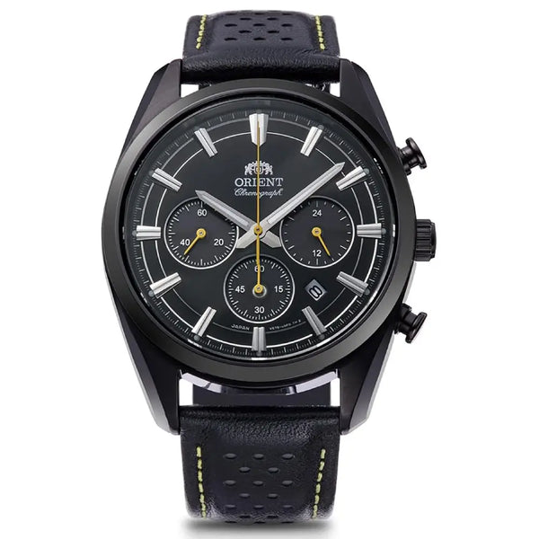 Orient Limited Edition Contemporary Solar Quartz RN-TX0307B (200 Pcs) Black Dial 40mm Leather Strap Men's Watch