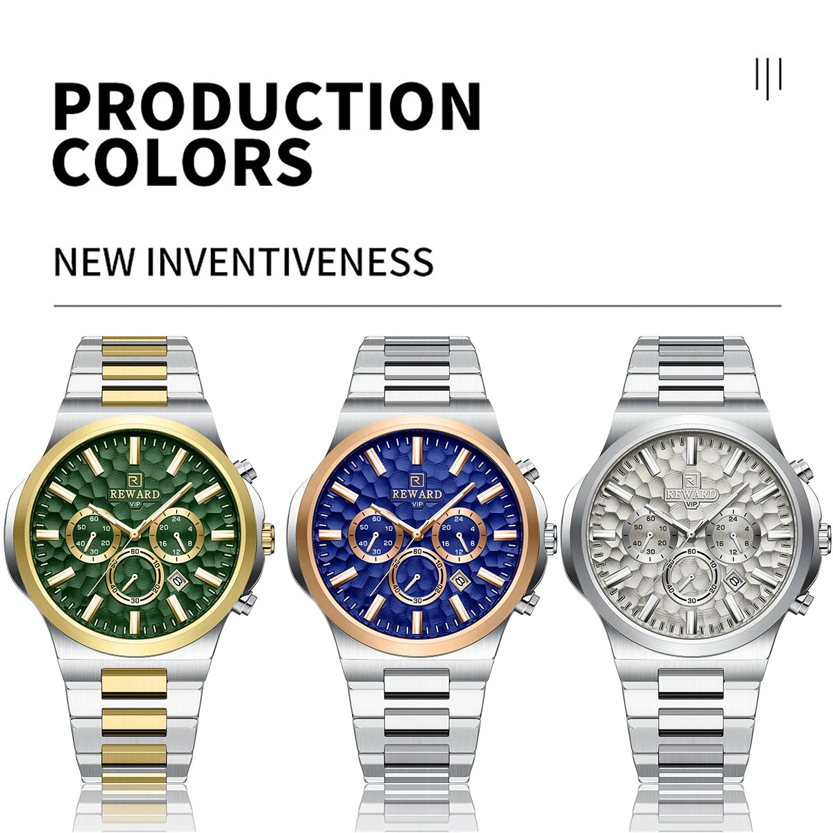 Hot Seller: REWARD Blue Men’s Quartz Sport Watch with Box
