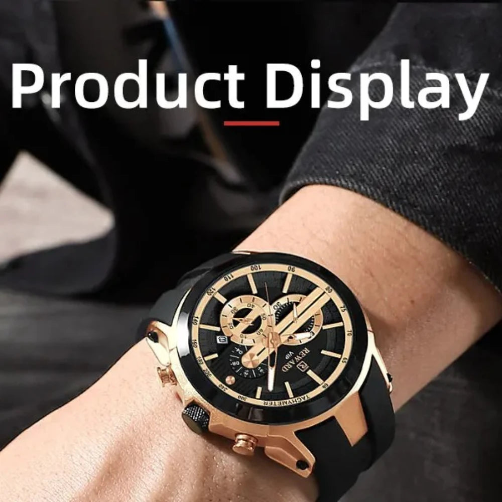 Premium & Trendy Men's Sport Chronograph Watch with Box