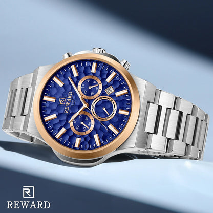 Hot Seller: REWARD Blue Men’s Quartz Sport Watch with Box