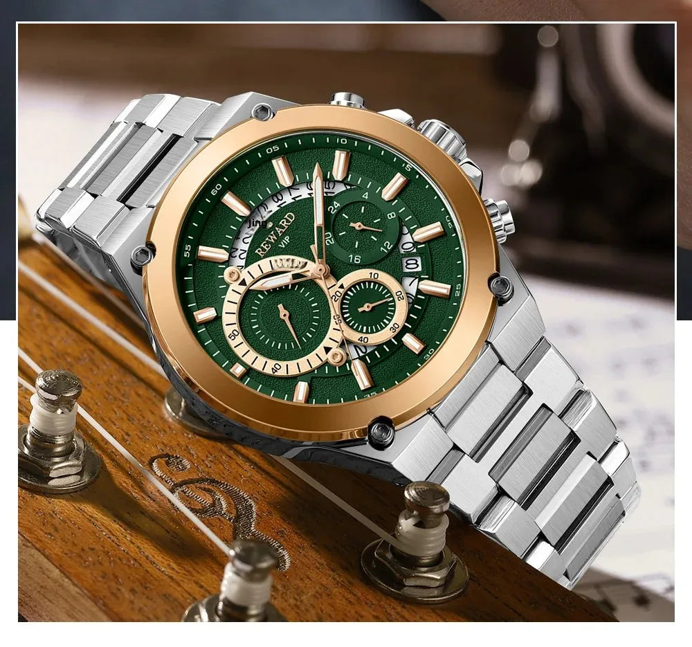 Bold & Refined – REWARD RD812259M Steel Chronograph Watch