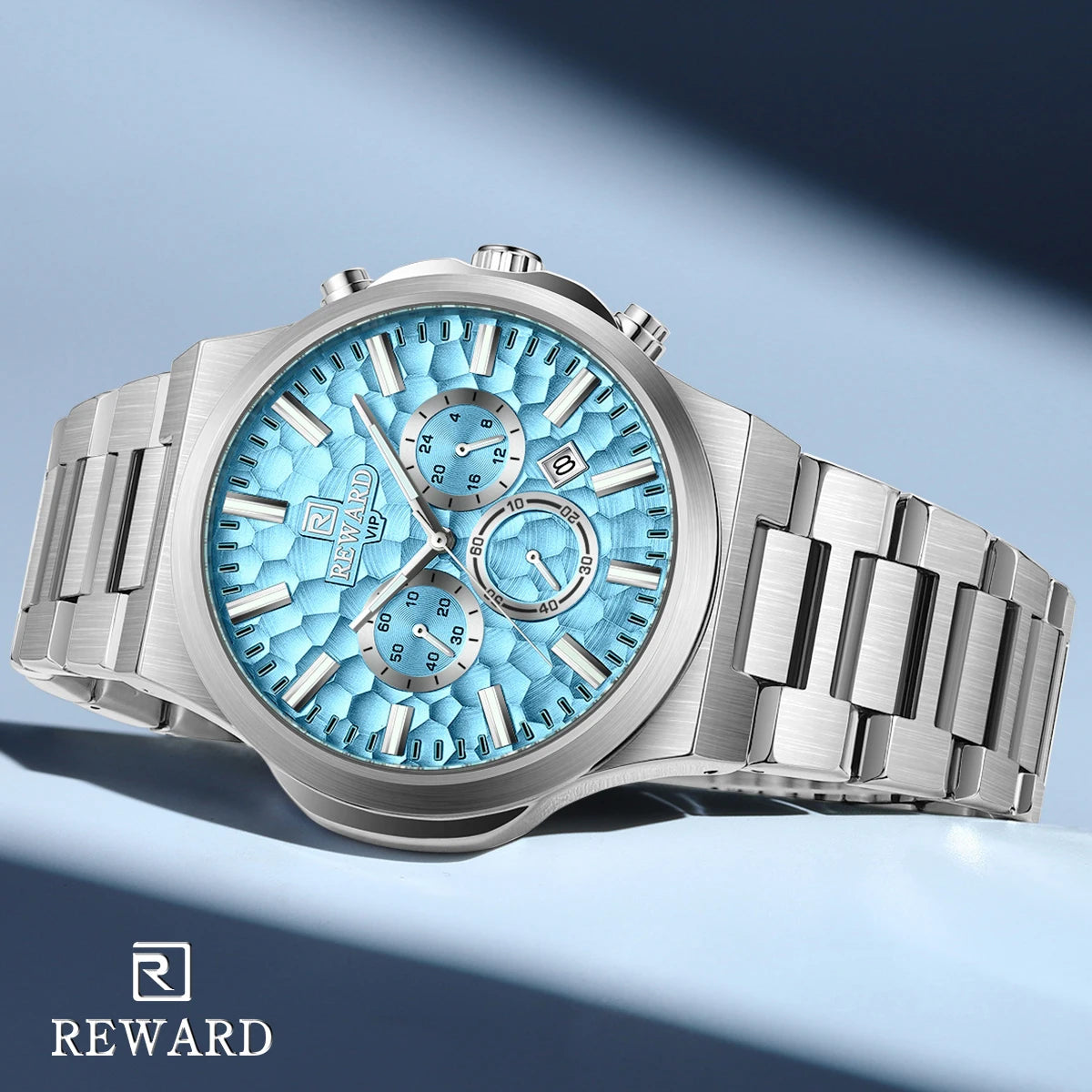 Hot Seller: REWARD Blue Men’s Quartz Sport Watch with Box