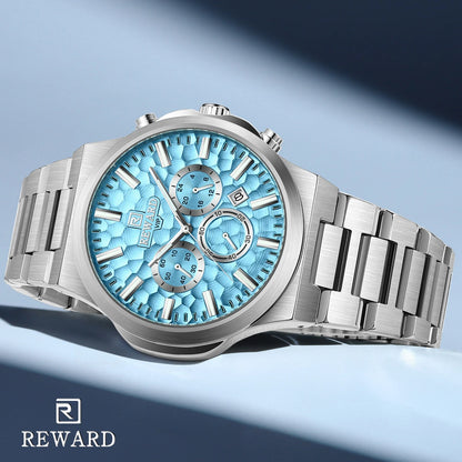 Hot Seller: REWARD Blue Men’s Quartz Sport Watch with Box