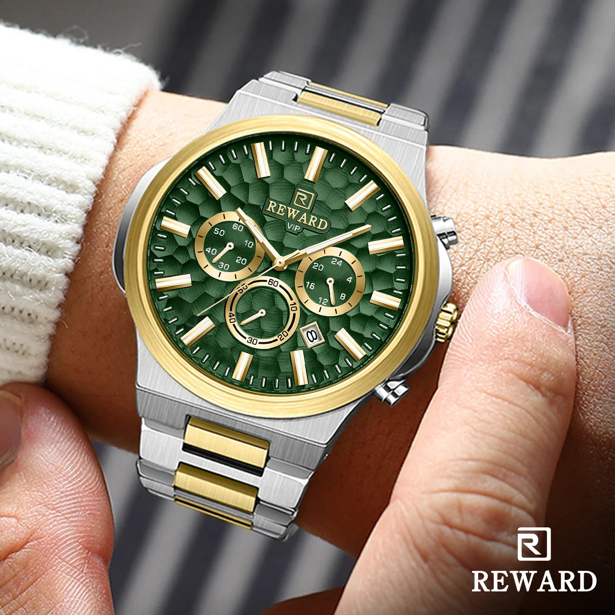 Hot Seller: REWARD Blue Men’s Quartz Sport Watch with Box