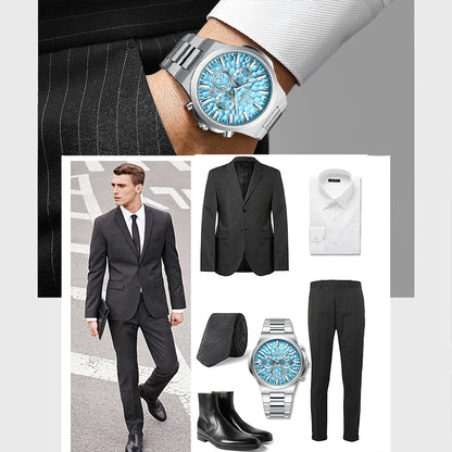 Hot Seller: REWARD Blue Men’s Quartz Sport Watch with Box
