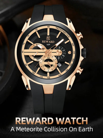 Premium & Trendy Men's Sport Chronograph Watch with Box