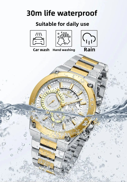 Bold & Refined – REWARD RD812259M Steel Chronograph Watch