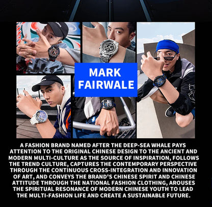 Mark Fairwhale 6960 Automatic Mechanical Watch – Skeleton Design, Waterproof & Luminous