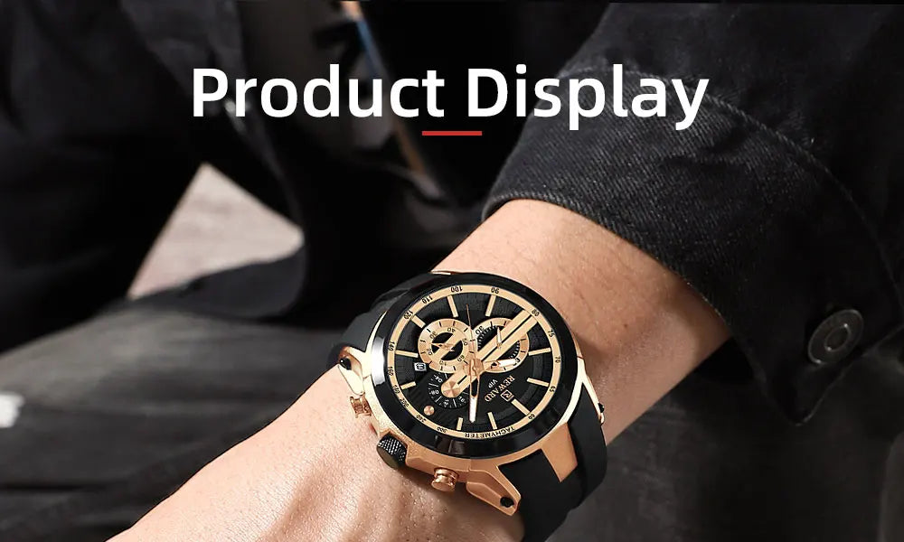 Premium & Trendy Men's Sport Chronograph Watch with Box