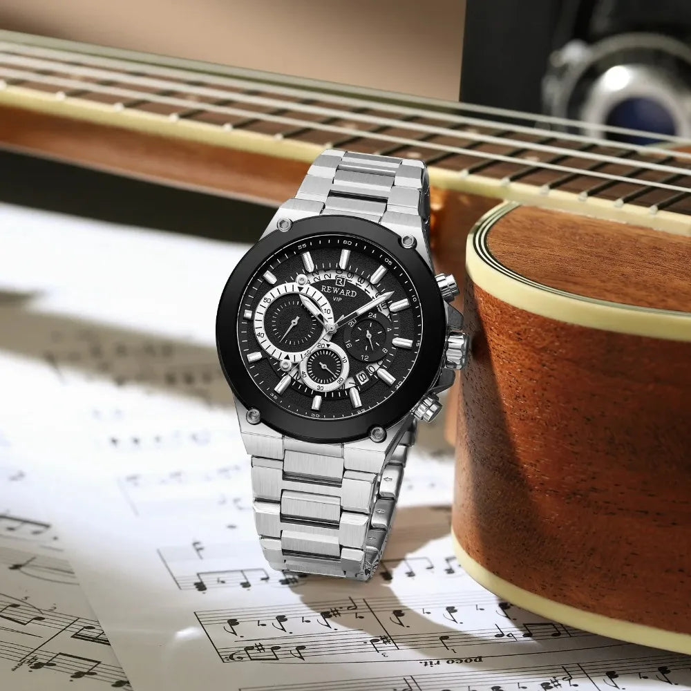 Bold & Refined – REWARD RD812259M Steel Chronograph Watch