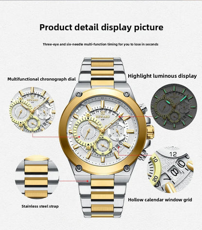 Bold & Refined – REWARD RD812259M Steel Chronograph Watch