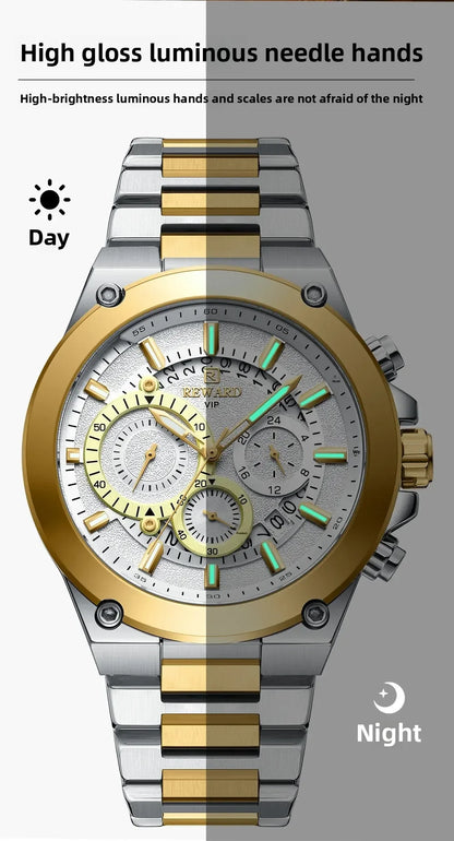 Bold & Refined – REWARD RD812259M Steel Chronograph Watch