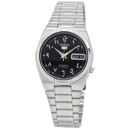Seiko 5 SNK063J5 21 Jewels Automatic Arabic Black Dial 34mm Stainless Steel Men's Watch
