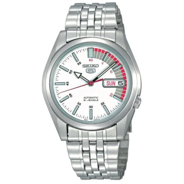 Seiko 5 SNK369K1 Automatic White Dial Stainless Steel Men's Watch