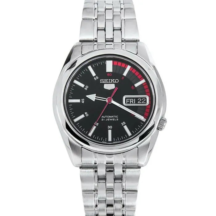 Seiko 5 SNK375K1 Automatic Black Dial Stainless Steel Men's Watch