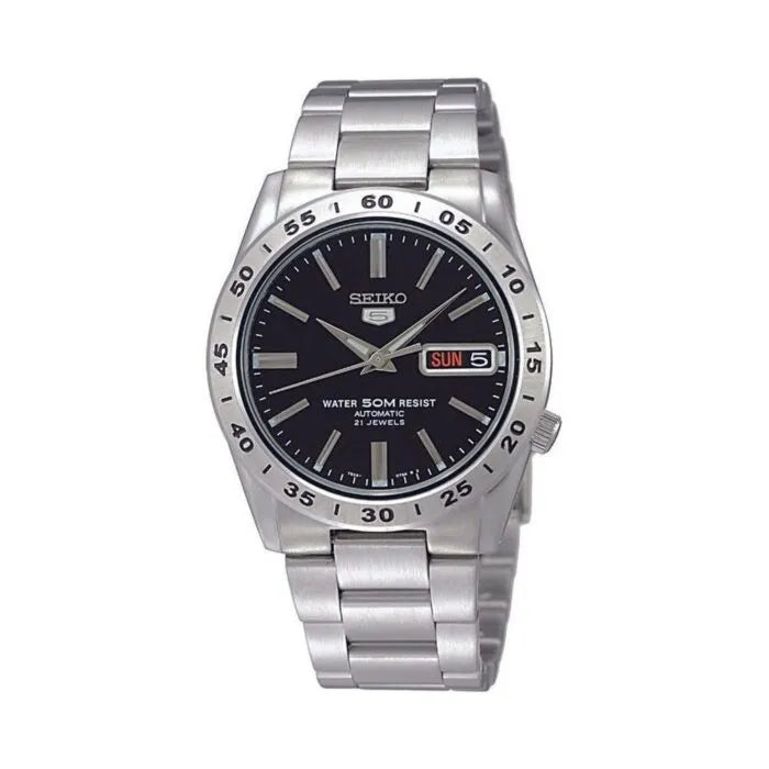 Seiko 5 SNKE01J1 Automatic Black Dial Stainless Steel Men's Watch