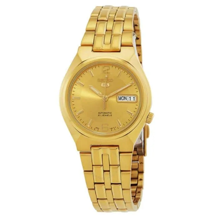 Seiko 5 SNKL64K1 Automatic Gold Dial Stainless Steel Men's Watch